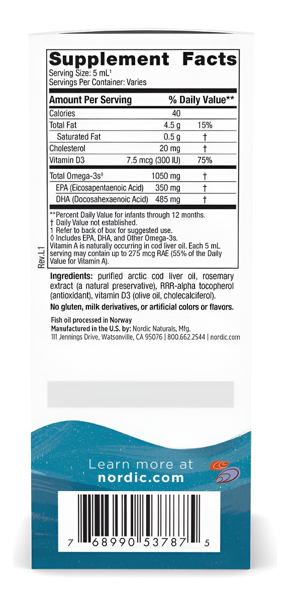 Nordic Naturals Baby’s DHA, Unflavored - 2 oz - 1050 mg Omega-3 + 300 IU Vitamin D3 - Supports Brain, Vision & Nervous System Development in Babies - Non-GMO - Servings May Vary Nordic Naturals buy australia supplements