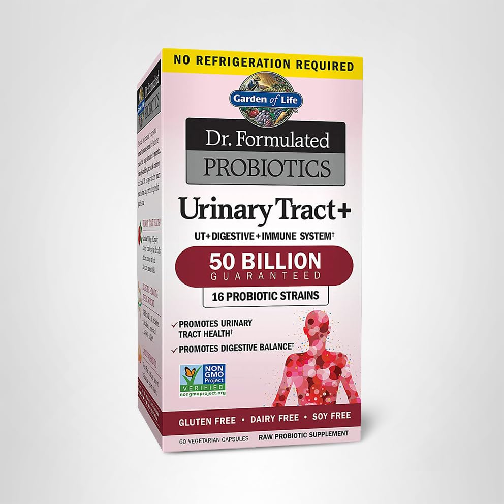 Garden of Life Dr. Formulated Probiotics Urinary Tract+ - 50 Billion CFU - Supports Digestive, Immune & Urinary Tract Health Garden of Life
