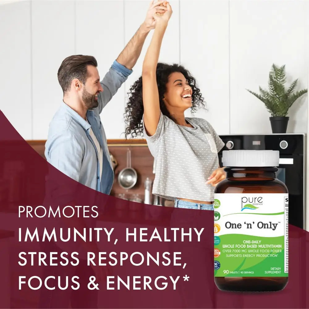 One n Only Whole Food Multivitamin by Pure Essence - Super Energetic Once a Day with Superfoods, Minerals, Enzymes PURE ESSENCE LABS buy australia supplements