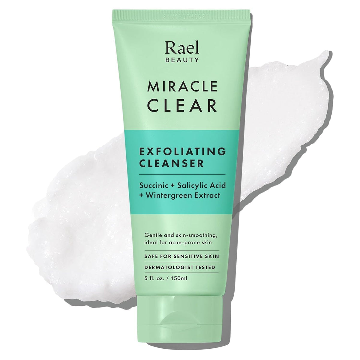 Rael Miracle Clear Facial Cleanser Face Wash (Exfoliating Cleanser, 5.1 oz) Rael