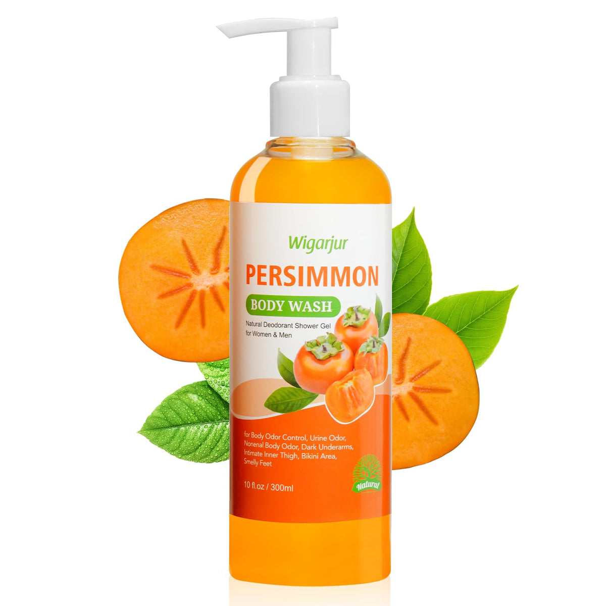 wigarjur Persimmon Body Wash for Old People Smell, Natural Deodorant Bar wigarjur