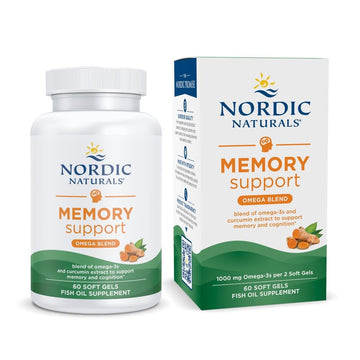 Nordic Naturals Memory Support with Curcumin - 60 Soft Gels - 1000 mg Omega-3 + 400 mg Optimized Curcumin - Memory, Cognition - Contains Phosphatidylcholine & Huperzine A - Non-GMO - 30 Servings Nordic Naturals buy australia supplements