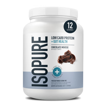 Isopure Protein + Gut Health & Immune Support Powder, Chocolate Mousse, 25g Whey Protein with Prebiotics & Vitamins, 12 Servings (Pack of 1) Isopure buy australia supplements