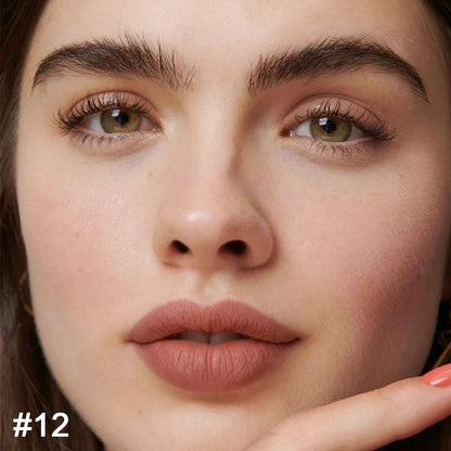 Kaely 2-in-1 Nude Brown Lip Liner & Lipstick Set Kit for Women, Matte Lips Kit with Lip Liner Lip Stains Long Lasting Waterproof 24 Hour Lipstick and Lip Liners Combo Lipliners Pencil Set 12 Kaely