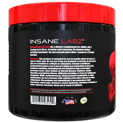 Insane Labz Redrum High Stim Pre Workout NO Booster Powder, Loaded with Beta Alanine Agmatine Sulfate Taurine Fueled by AMPiberry, OXYgold,Focus Strength Recovery,25 Srvgs Devil's Blood Black Cherry