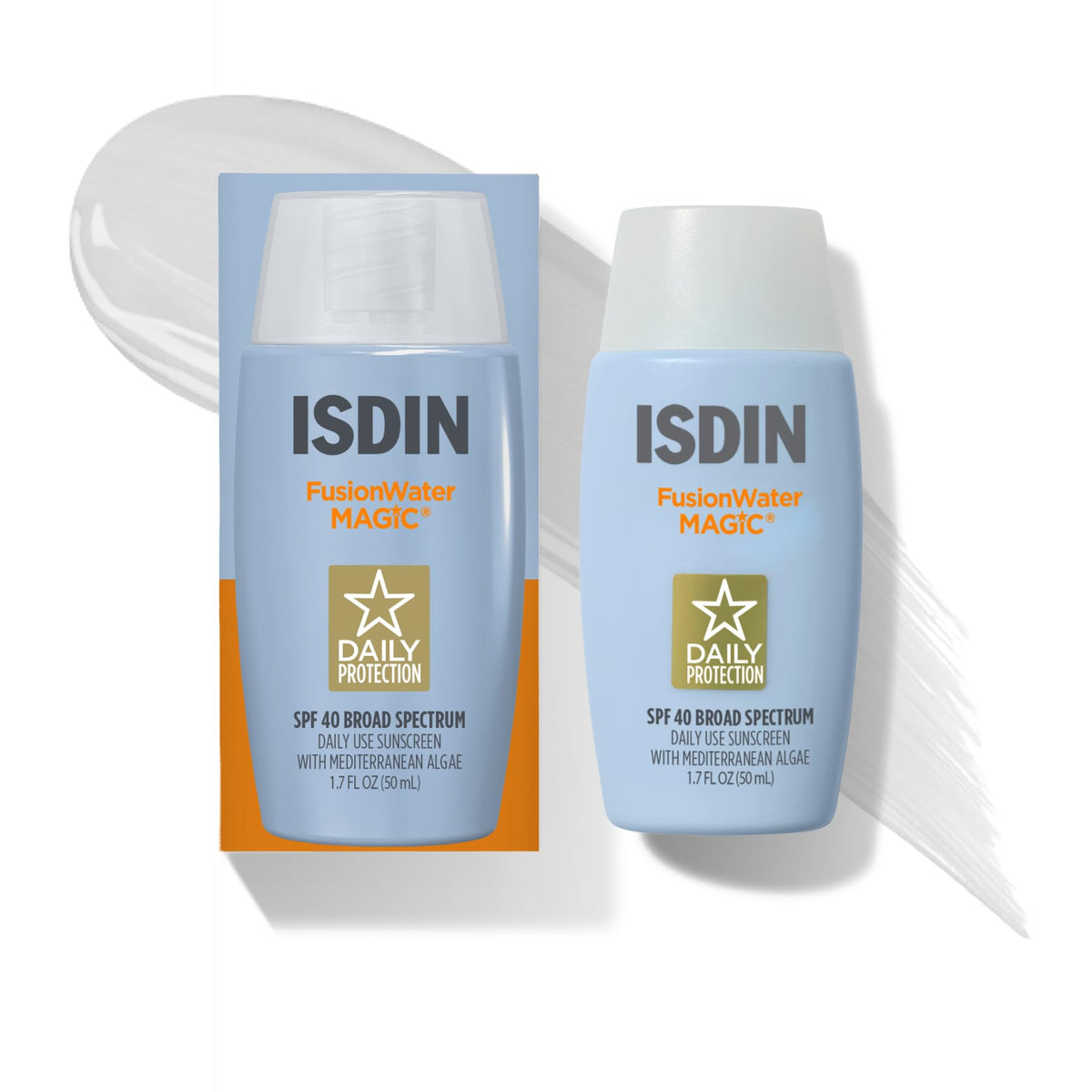 ISDIN Fusion Water MAGIC Lightweight Clear Face Sunscreen SPF 40, 1.7 fl oz ISDIN