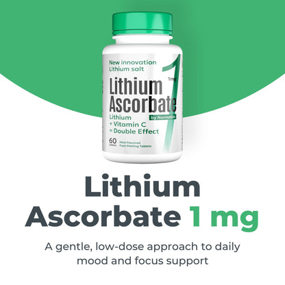 NORMOTIM Lithium Supplement 1 mg Tablets – Non-Drowsy Calm & Focus Support – Memory & Mental Clarity – Fast Dissolve – Compare to Lithium Orotate NORMOTIM