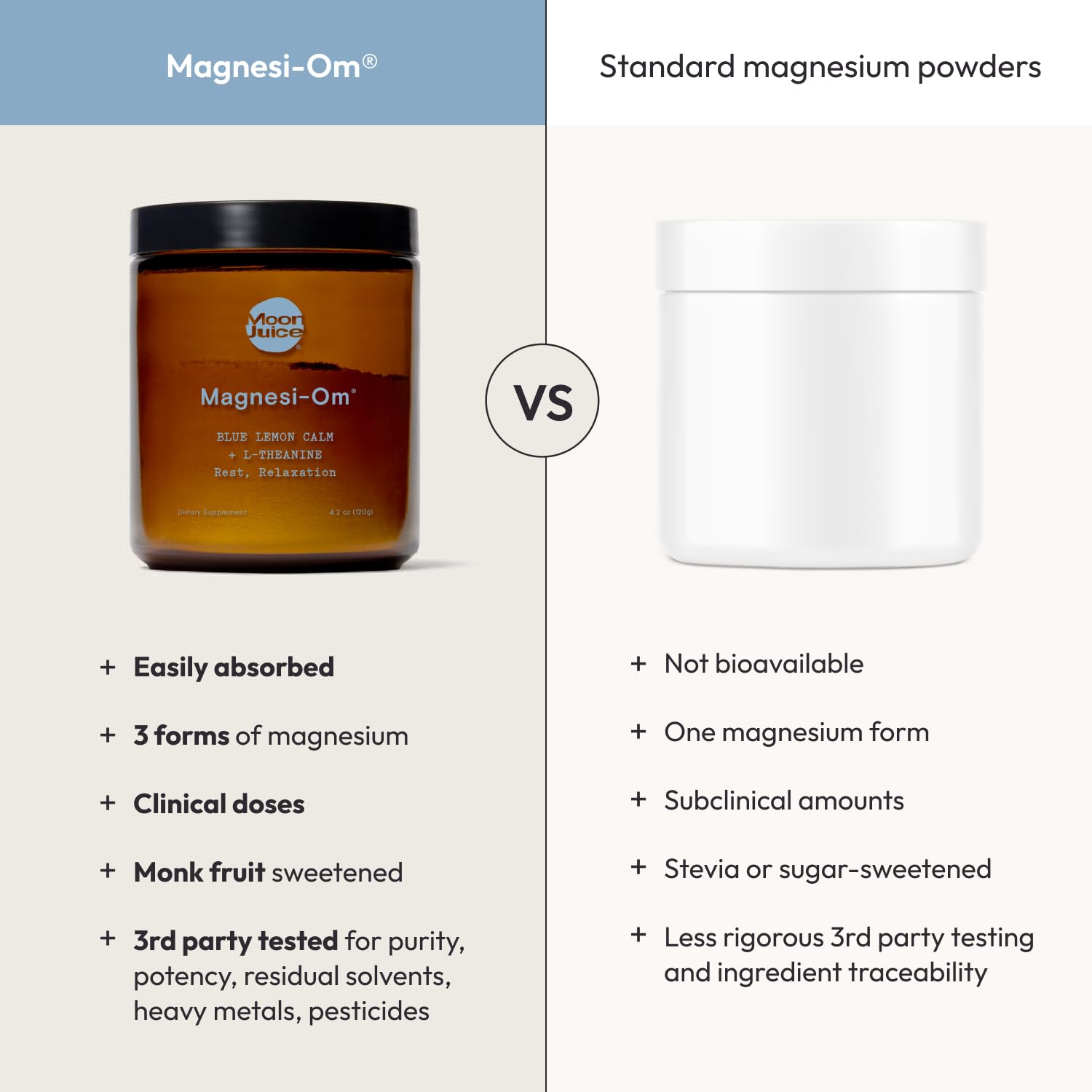 Moon Juice Magnesi-Om Magnesium Powder Supplement - Chelated Magnesium Complex + L-Theanine Blend for Rest, Relaxation & Regularity - Vegan, Non-GMO & No Sugar, Blue Lemon, 4.2 oz, 30 Servings Moon Juice buy australia supplements