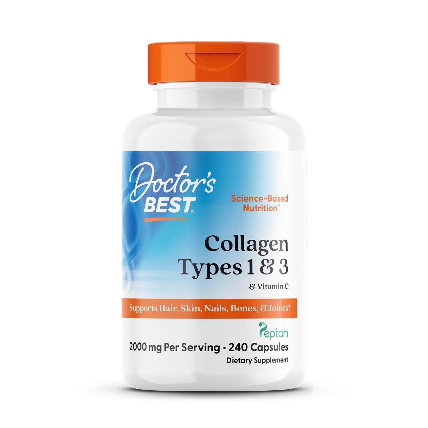 Doctor's Best Collagen Types 1 & 3 with Vitamin C, Non-GMO, Gluten Free, Soy Free, Supports Hair, Skin, Nails, Tendons & Bones, 500 mg, 240 Caps (DRB-00263) Doctor's BEST buy australia supplements