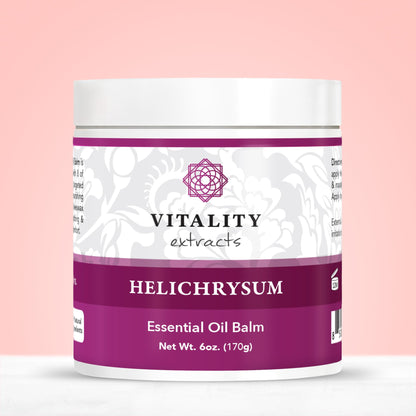 Vitality Extracts Helichrysum Balm - 6oz, Helichrysum Gymnocephalum, Beeswax, Almond Oil, Ultra-Moisturizing, Skin Healing, Full Body Hydration Vitality
