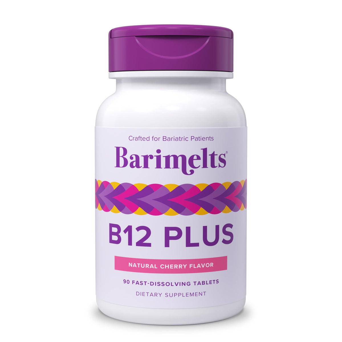 BariMelts Vitamin B12 Plus, 90 Fast-Dissolving Tablets (3-Month Supply), Sugar-Free Bariatric Vitamins for Women, Includes B12, B6 BariMelts