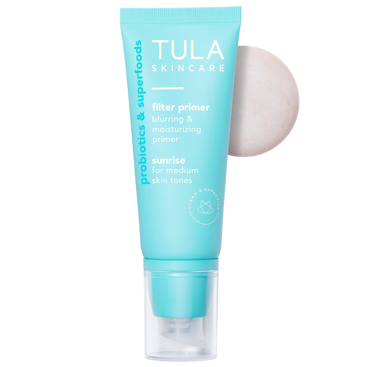 TULA Skin Care Face Filter Blurring and Moisturizing Primer - Sunrise, Evens the Appearance of Skin Tone & Redness, Hydrates & Improves Makeup Wear, 1fl oz TULA