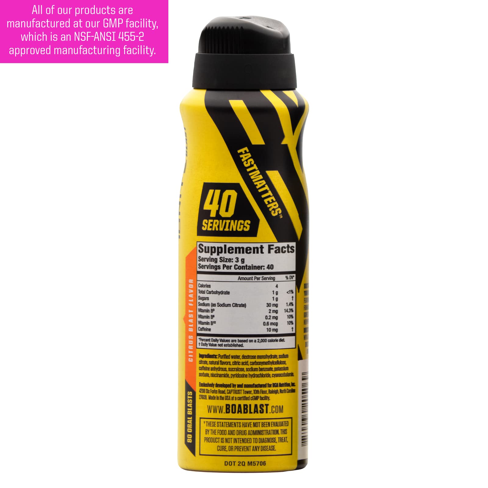 BOA Ignite Blast – Oral Aerosol Rapid Energy Solution – Pre Workout with Caffeine, B Vitamins BOA Nutrition Inc buy australia supplements