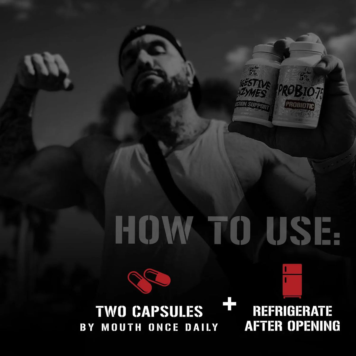5% Nutrition Rich Piana Probio-75 Billion CFUs | Vegan, 14 Unique Strains 5% Nutrition