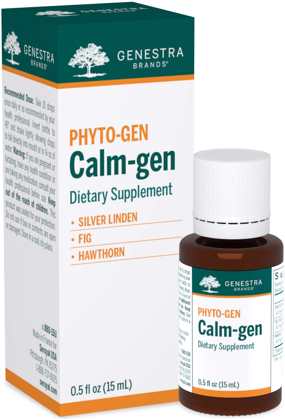 Genestra Brands Calm-gen | Silver Linden, Fig, and Hawthorn Herbal Supplement | 0.5 fl. oz. Genestra Brands buy australia supplements