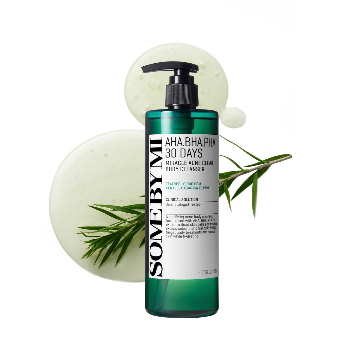 SOME BY MI AHA BHA PHA 30 Days Miracle Acne Clear Body Cleanser 13.5oz – Salicylic Acid & Tea Tree Acne Body Wash – Deep Cleansing, Sulfate & Paraben Free Korean Skin care SOME BY MI