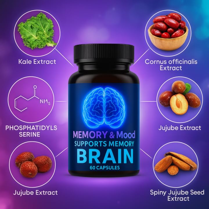 Nootropic Brain Supplements for Memory and Focus, Cognitive Support Formula with B Vitamins, Folate & Dihydromyricetin – Mental Clarity & Daily Performance, 60 Capsules (1) DFTLUUE buy australia supplements