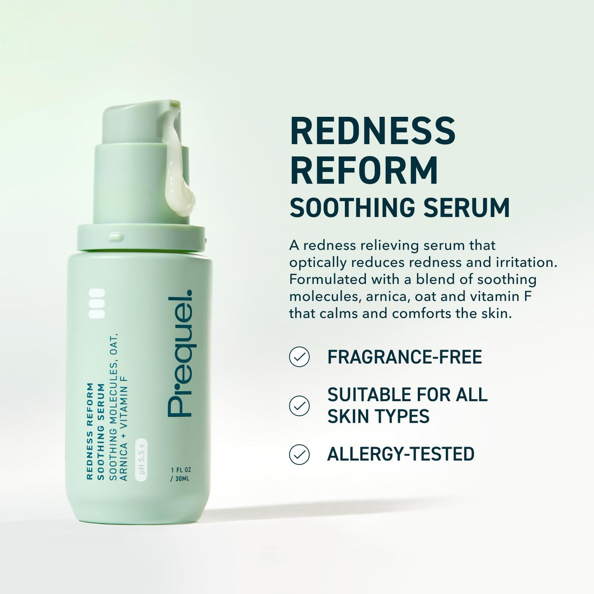 Prequel Skin Redness Corrector - Calming Face Serum, Oat Extract Sensitive Prequel