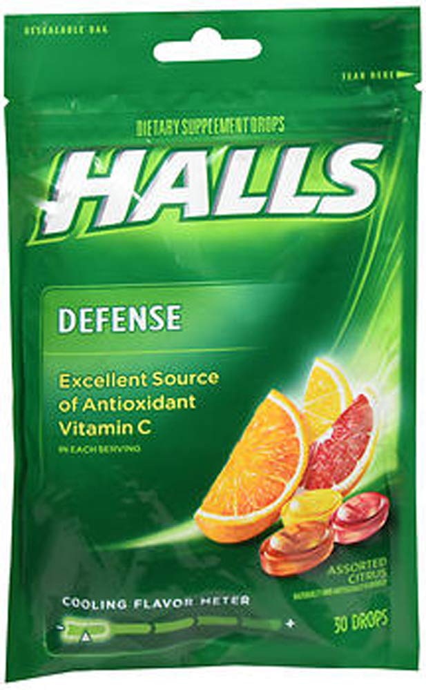 Halls Defense Vitamin C Assorted Citrus Supplement Drops - 30 Drops HALLS buy australia supplements