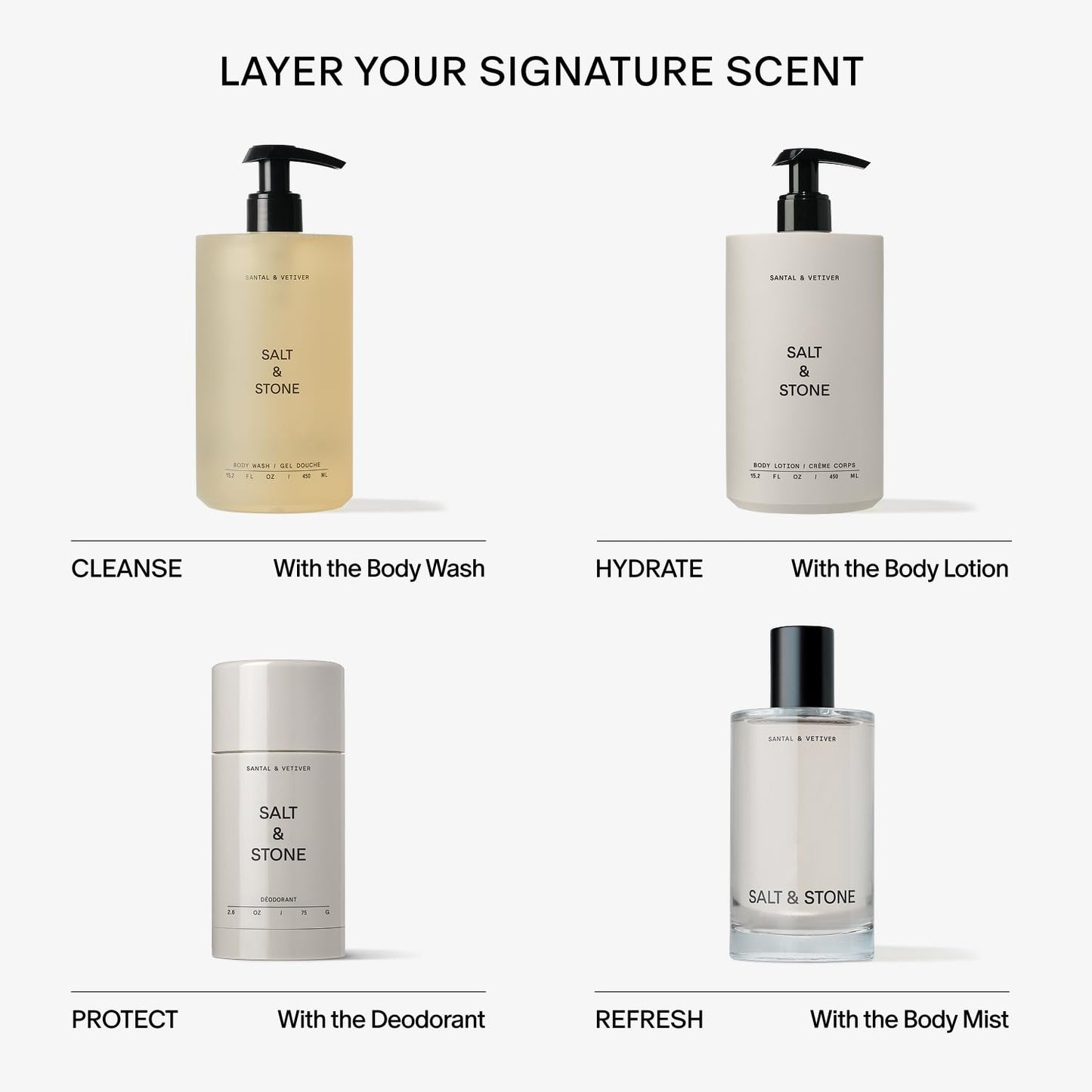 Salt & Stone Body Wash with Antioxidants for Deep Moisture | For Women & Men, Sulfate Salt & Stone