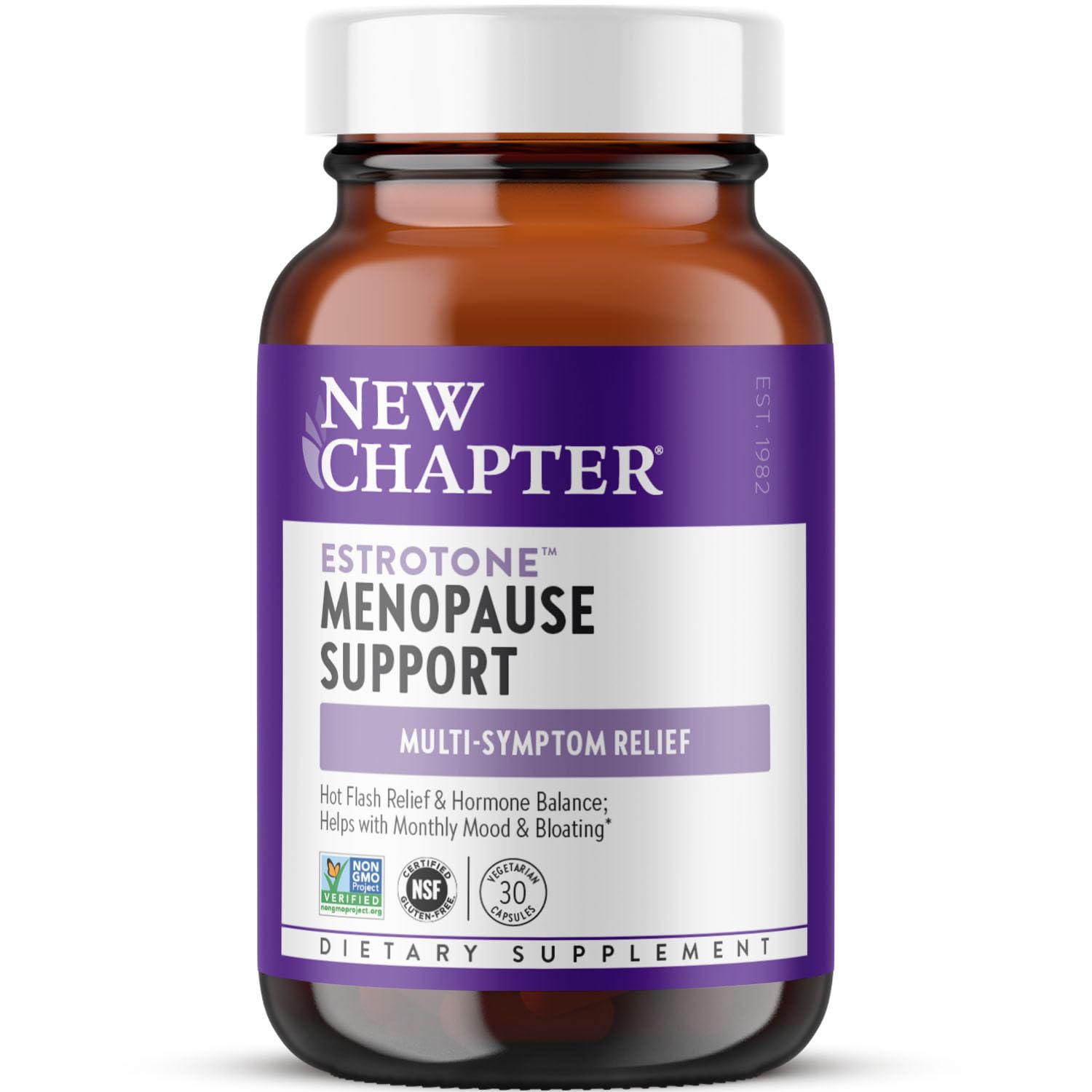New Chapter Menopause Supplement - Estrotone Herbal Hormone Balance for Women in Perimenopause, with Black Cohosh for Hot Flash Relief & to Reduce Night Sweats + Vitex, No Added Hormones - 30 ct New Chapter buy australia supplements