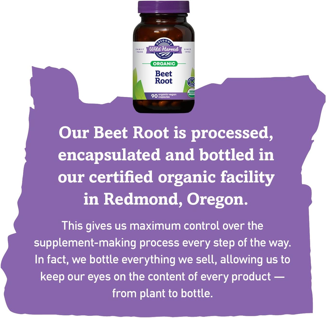 Oregon's Wild Harvest Organic Beet Root Capsules – 90 Vegan Capsules – USDA Certified Organic Beet Root Powder – Non-GMO, Gluten-Free, Dairy-Free, Soy-Free – Grown in North America – Made in the USA Gsupps Australia