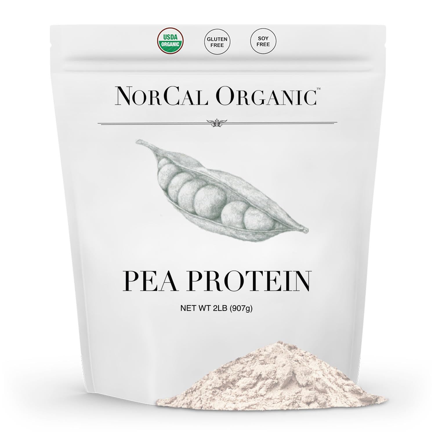 NorCal Organic - Premium Pea Protein Isolate - 100% Vegan and Organic - UNFLAVORED - 2 Pounds (Pack of 1) - 35 Servings NorCal Organic buy australia supplements