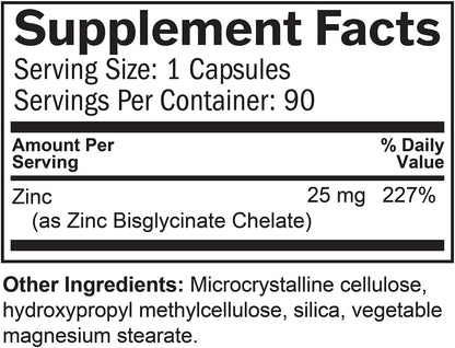 BRAINMD Dr Amen Neuro Zinc - 90 Capsules - 25 mg Zinc Bisglycinate Chelate - Gluten Free - 90 Servings