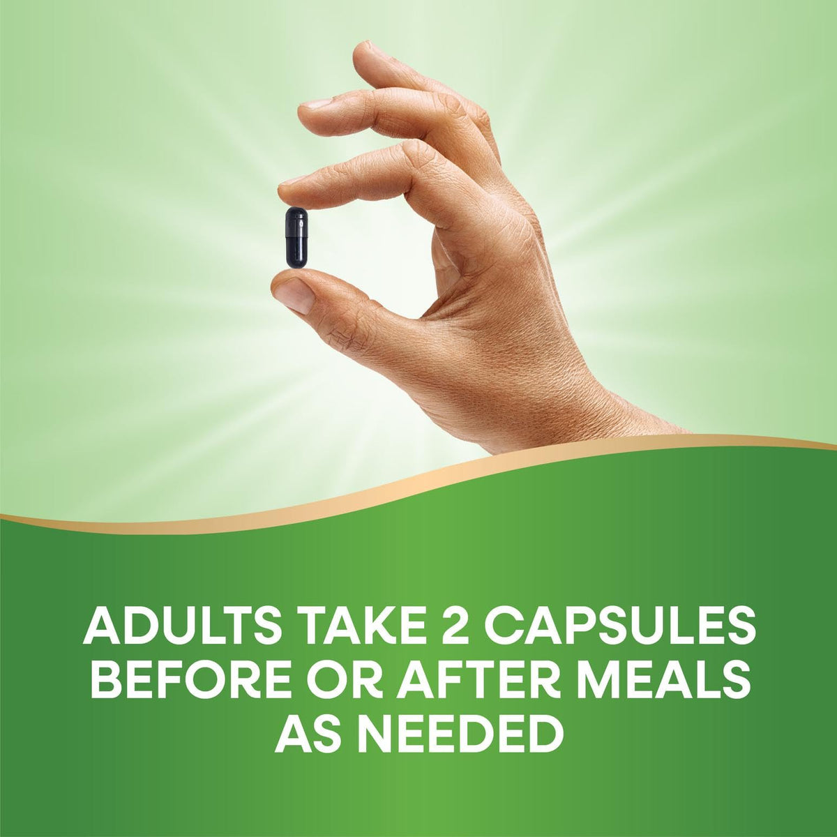 Nature's Way Activated Charcoal, Binds Unwanted Materials and Gas in the Digestive Tract*, 560 mg per 2-Capsule Serving, Nature's Way