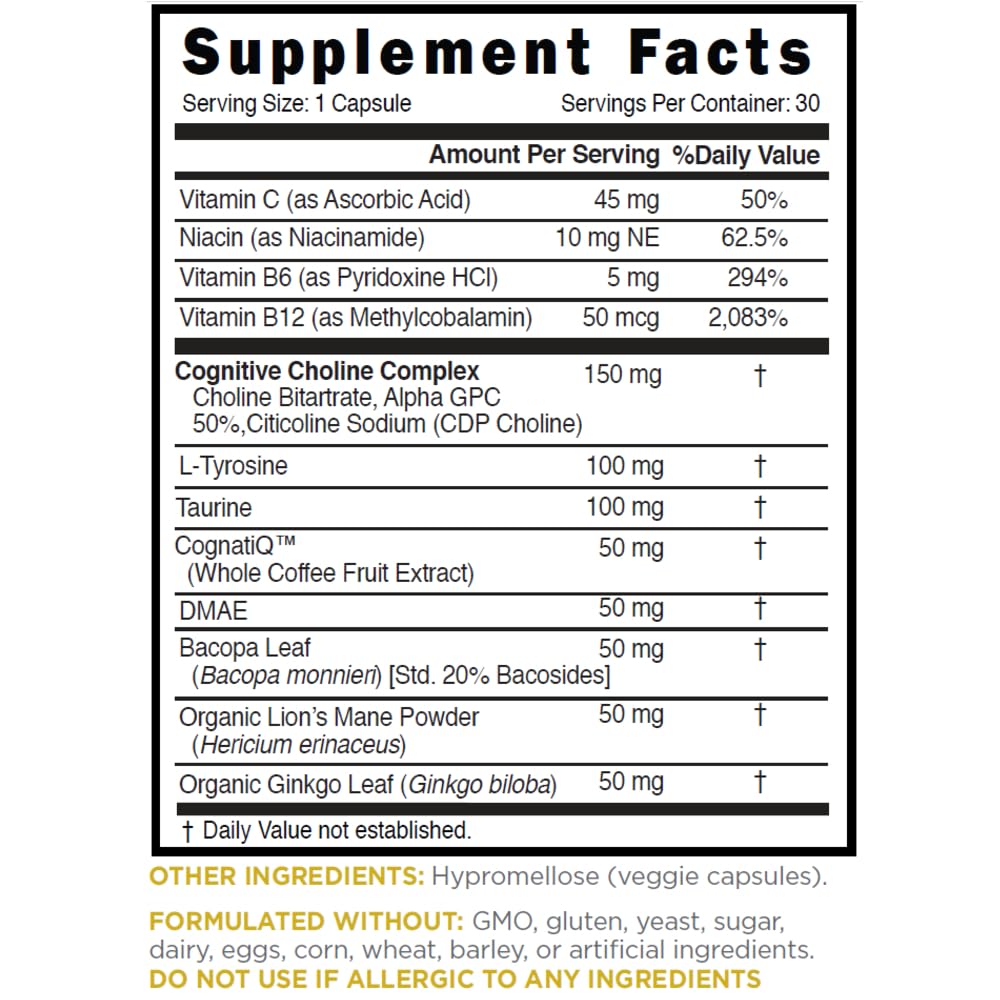 Relaxium FocusMax, Brain & Focus Health Supplement, Mental Clarity Support, Proven Concentration, Focus, Memory, Relaxium