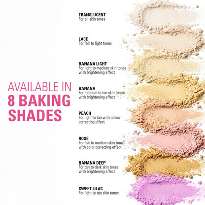 Revolution Beauty, Loose Baking Powder, Makeup Setting Powder, Long Lasting Coverage, Mattifies & Reduces Shine, Banana, 1.12 Oz Makeup Revolution