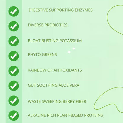 Consult Health Gut-Duction Bloat Control – Gut Health Support Superfood Formula – Plant Based Proteins - Probiotics – Powder Drink Mix – 28 Servings – 9.9 oz. Consult Health