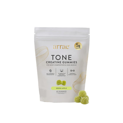 Arrae Tone Gummies – Creatine Monohydrate 5g for Women – Support Lean Muscle, Strength & Recovery – Hormone-Friendly Muscle Toning Supplement – Mixed Berry Flavor – 90 Count