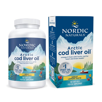 Nordic Naturals Arctic Cod Liver Oil, Lemon - 180 Soft Gels - 750 mg Total Omega-3s with EPA & DHA - Heart & Brain Health, Healthy Immunity, Overall Wellness - Non-GMO - 60 Servings Nordic Naturals buy australia supplements