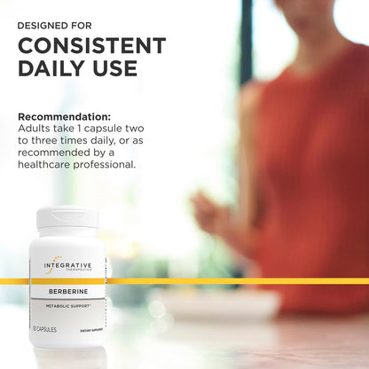 Integrative Therapeutics Berberine - Supports Metabolic Health & Cellular Energy Metabolism - Practitioner-Trusted Quality - Dairy-Free & Gluten-Free Integrative Therapeutics