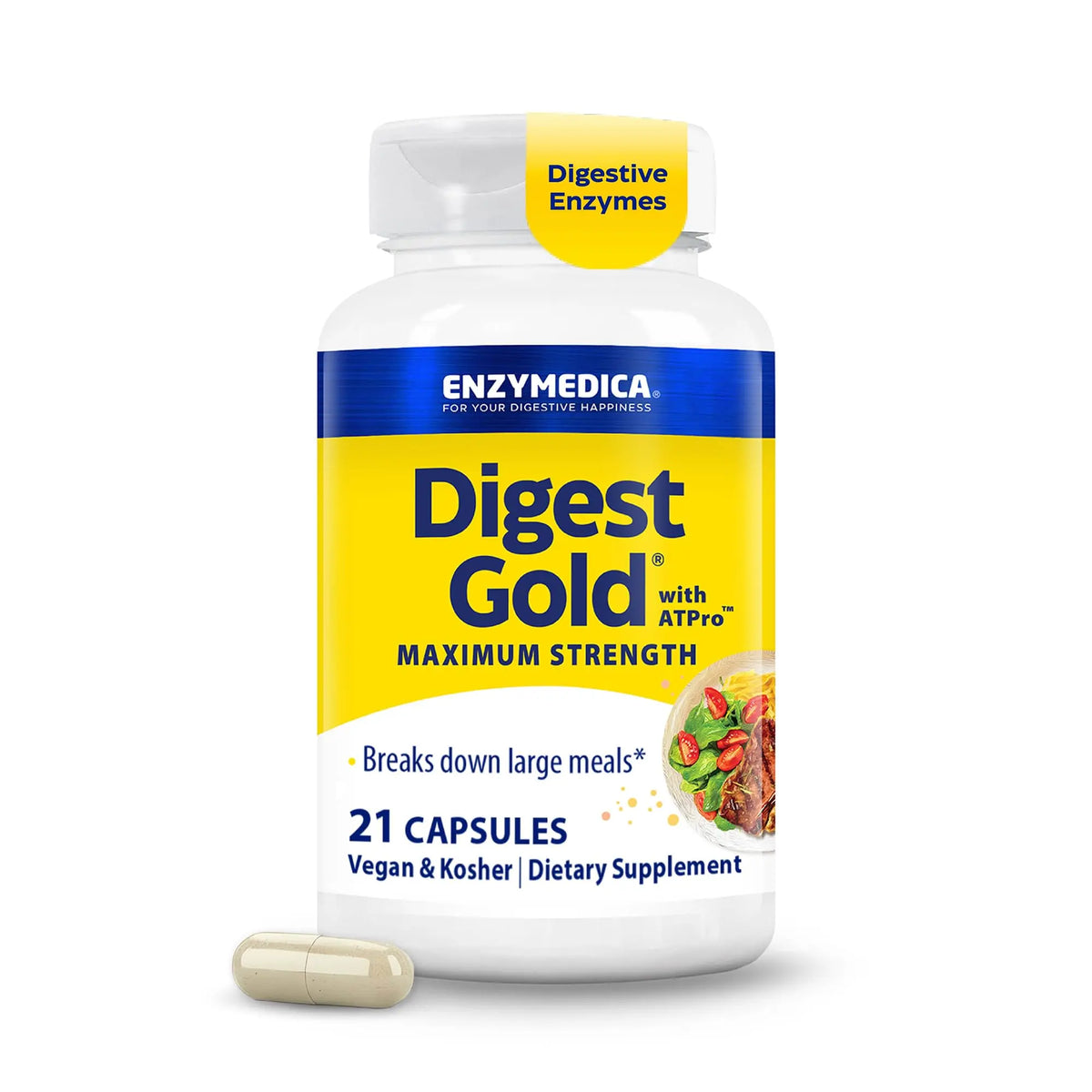 Enzymedica, Digest Gold to Go Pillbox, 21 Capsules Enzymedica