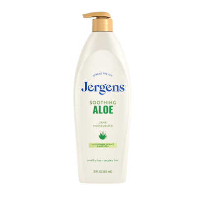 Jergens Soothing Aloe Body Lotion For Dry Skin, Moisturizer, 21 fl oz Jergens