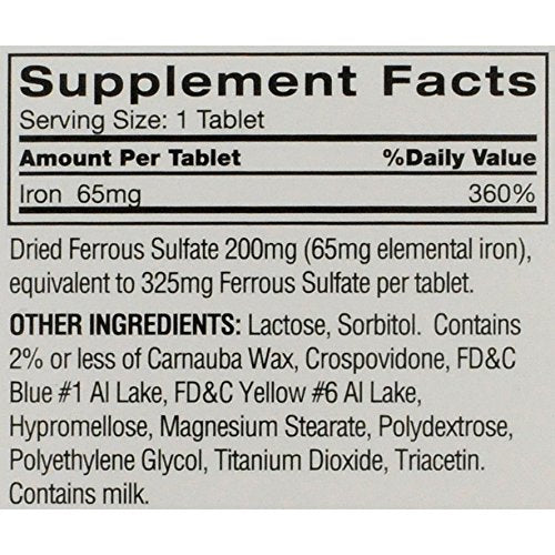 Feosol Original Iron Supplement Tablets, Non-heme, 65mg Iron per Pill, 1 Per Day, 120ct, 4 Month Supply, for Energy and Immune System Support, Made in USA Feosol