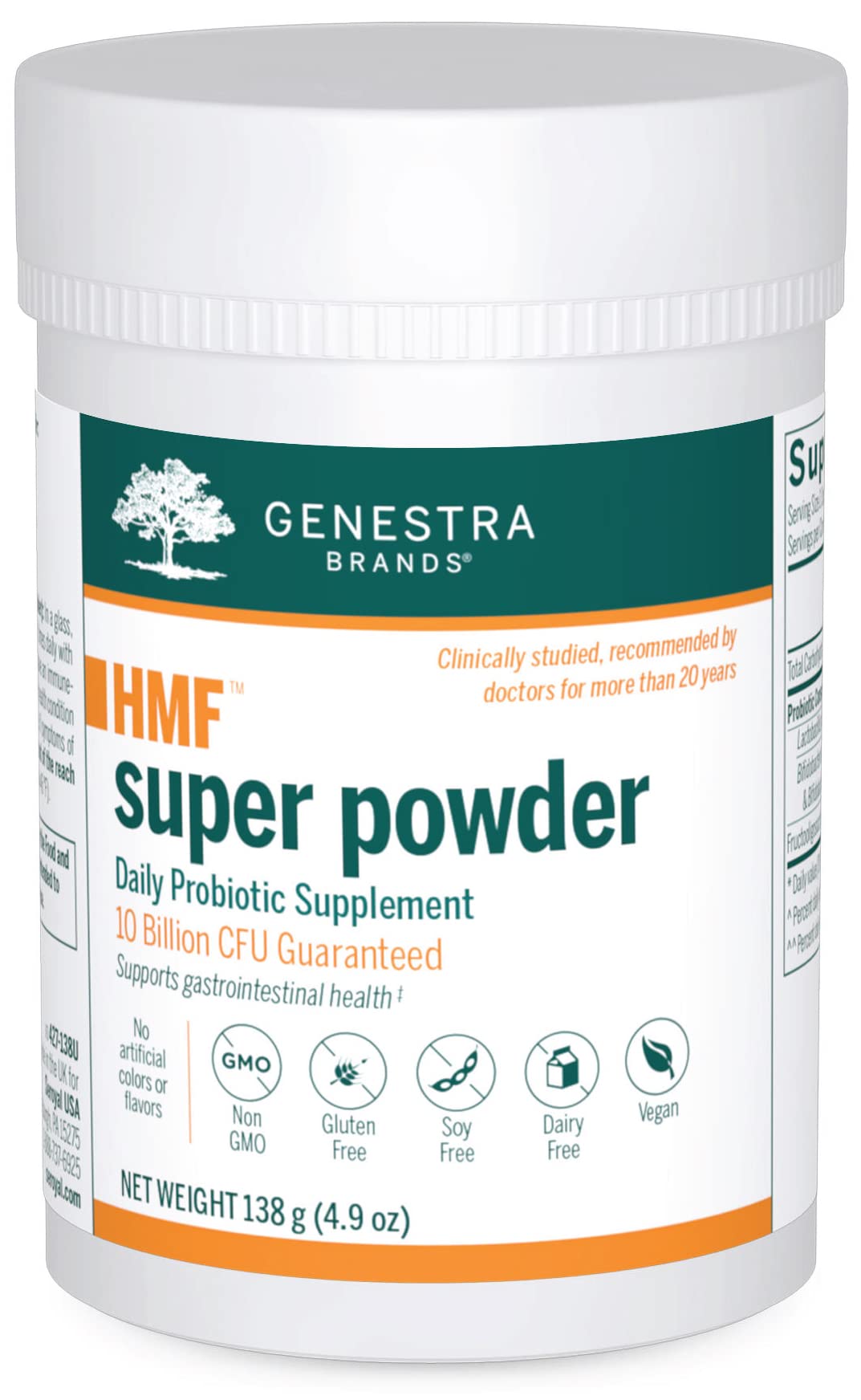 Genestra Brands HMF Super Powder | Probiotic Formula to Support Healthy Gut Flora | 4.9 Oz Genestra Brands