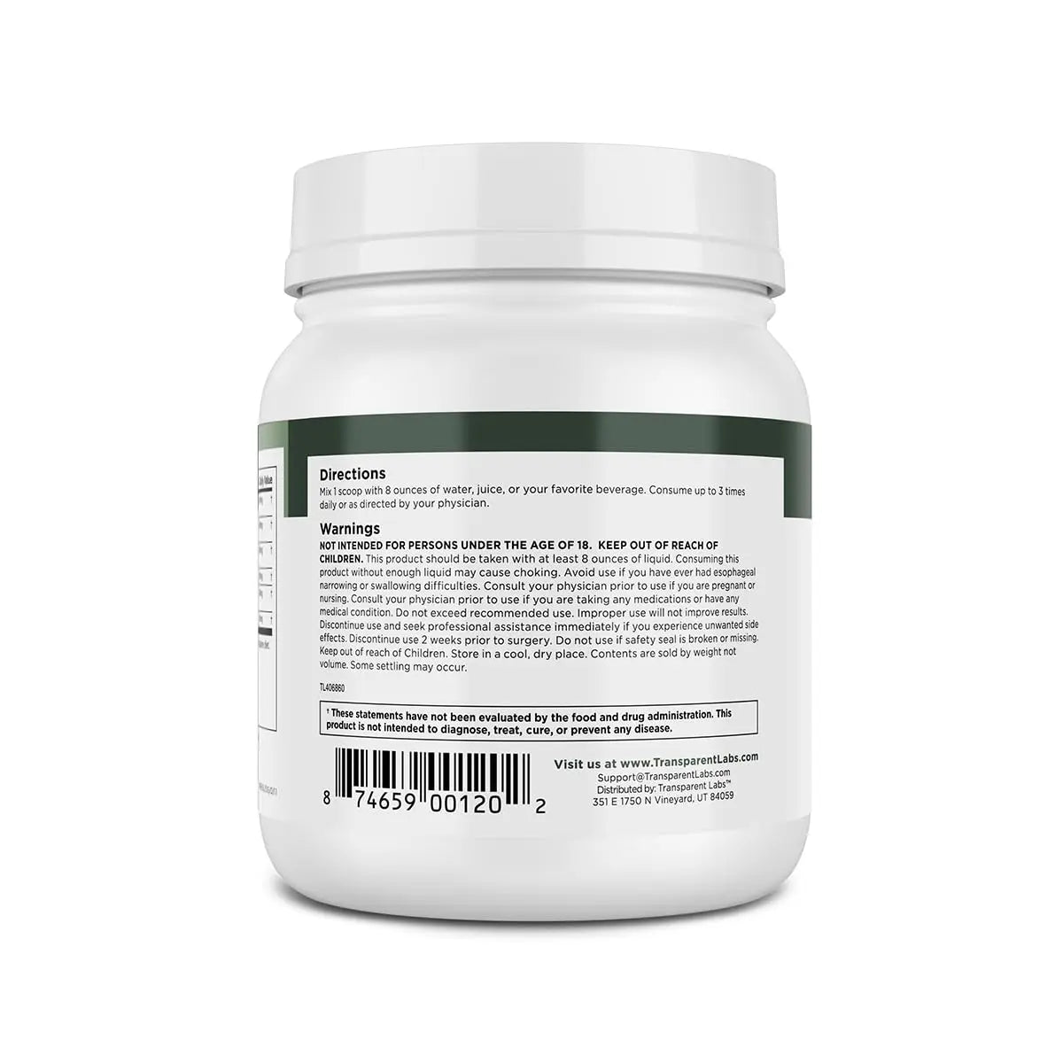 Transparent Labs Prebiotic Greens - Superfood Powder & Antioxidants Supplement with Organic Spirulina, Chloerra, Acacia, & Green Banana Powder - 30 Servings, Unflavored Transparent Labs