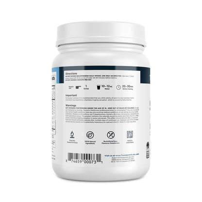 Transparent Labs Stim-Free Pre-Workout - Caffeine & Stim Free Pre Workout Powder for Men and Women with Beta Alanine Powder, Citrulline Malate, & elevATP - 30 Servings, Strawberry Lemonade