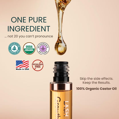 Organic Castor Oil Lash Serum for Eyelash Growth Serum and Eyebrow Growth Live Fraiche