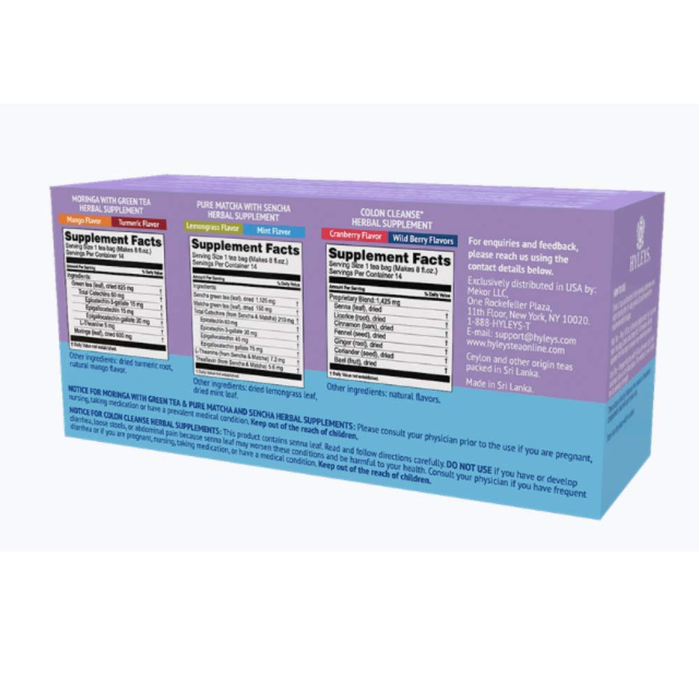 12 Pack of Hyleys Wellness 14 Days Cleanse Kit - 42 Tea Bags (100% Natural, Sugar Free HYLEYS buy australia supplements