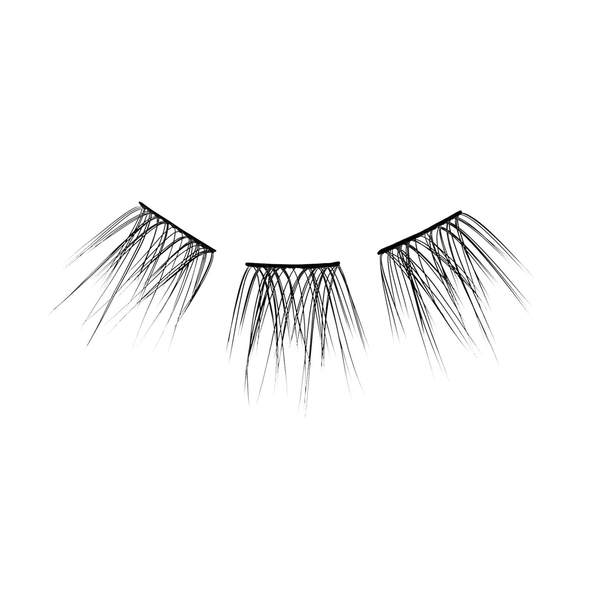 Falscara Lash Clusters Kit, 36 Black Band At-Home Lash Extensions Starter Kit with Bond, Seal and Applicator, Lengthening, 10mm - 12mm Reusable Underlash Wisps, All-Day Wear (Remover Sold Separately) FALSCARA