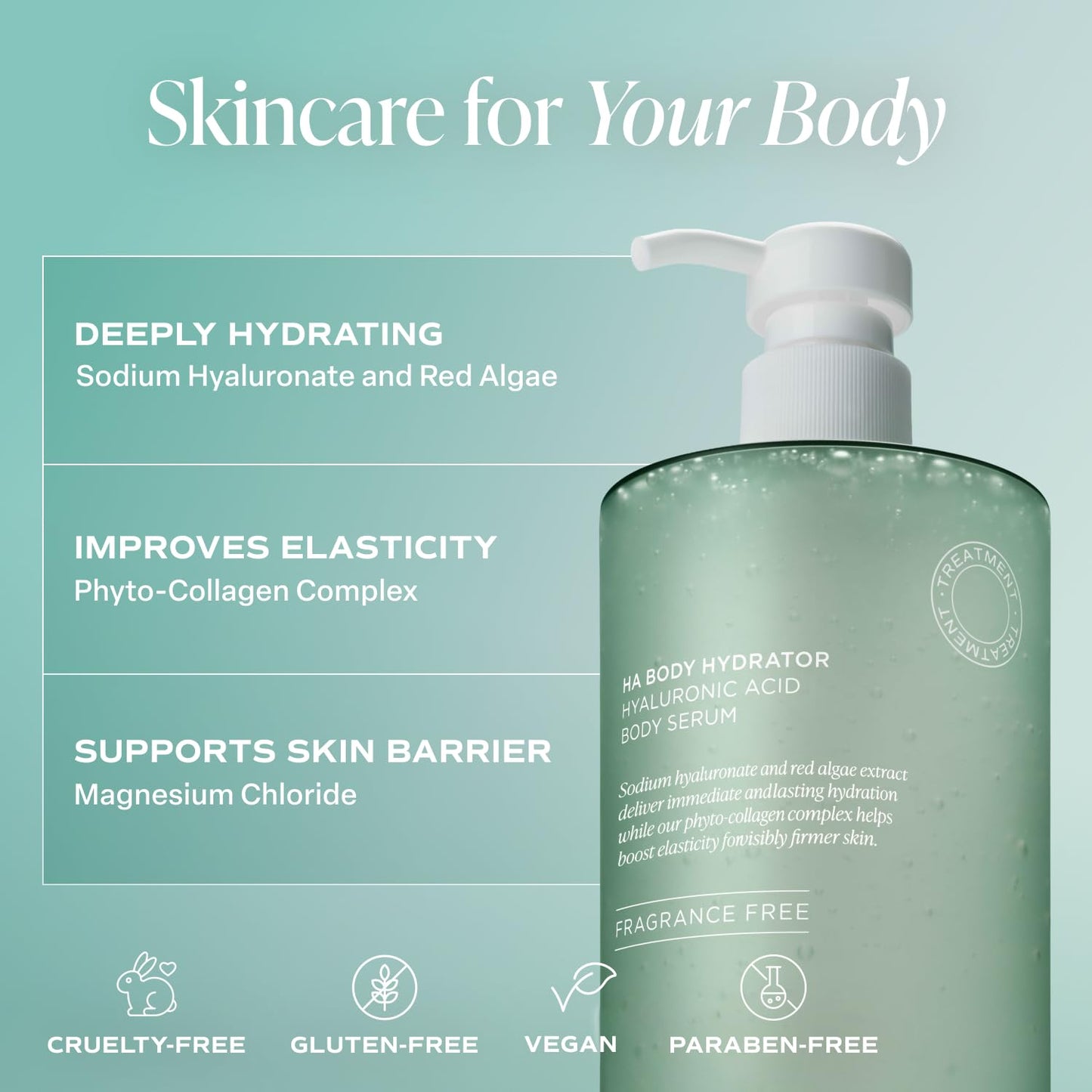 Saltair Hyaluronic Acid Body Serum – Hydrating Body Lotion for Smoother Looking Skin Saltair