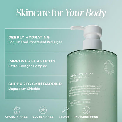 Saltair Hyaluronic Acid Body Serum – Hydrating Body Lotion for Smoother Looking Skin Saltair