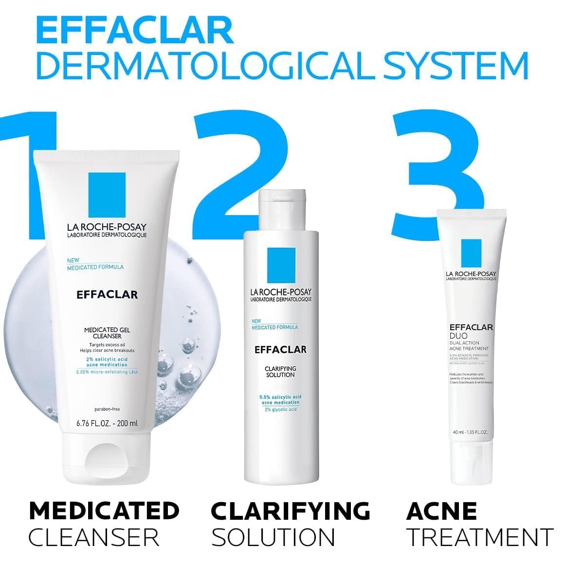 La Roche-Posay Effaclar Medicated Acne Face Wash with Salicylic Acid, 6.8oz La Roche-Posay