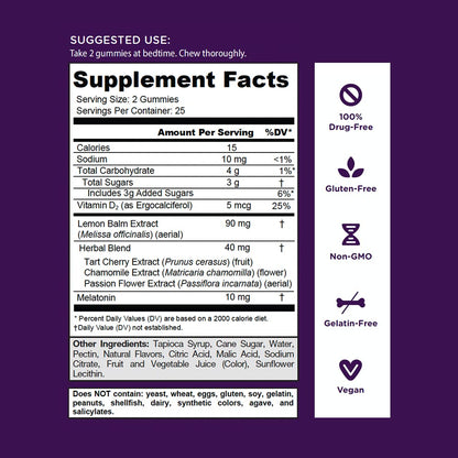 Goli Nutritional Supplement, Extra Strength Sleep Gummy 10mg Melatonin - 1 Pack 50 Count - Gluten-Free, Vegan, Non-GMO, and Gelatin-Free Goli