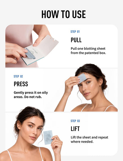 Large Face Oil Blotting Sheets – 1pk/100 Makeup Friendly – High Absorbency PleasingCare