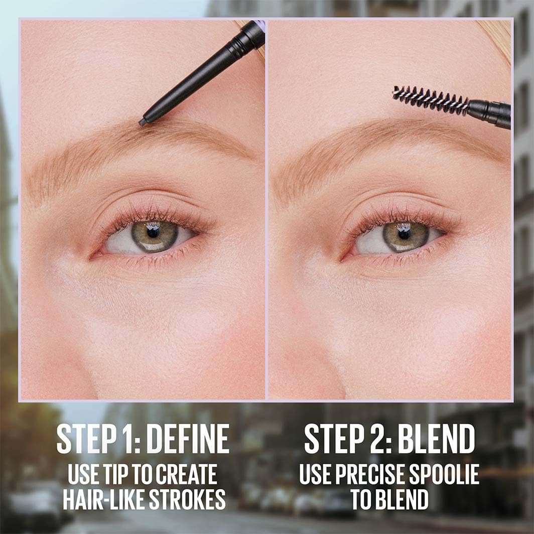 Maybelline Express Brow Ultra Slim Eyebrow Makeup, Brow Pencil with Precision Tip and Spoolie for Defined Eyebrows, Medium Brown, 1 Count (Packaging May Vary) MAYBELLINE